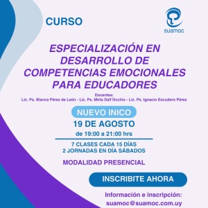 Especializaci&oacute;n en desarrollo de competencias emocionales para educadores