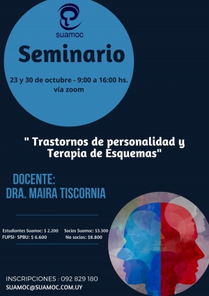 Seminario: Trastorno de personalidad y terapias de esquemas