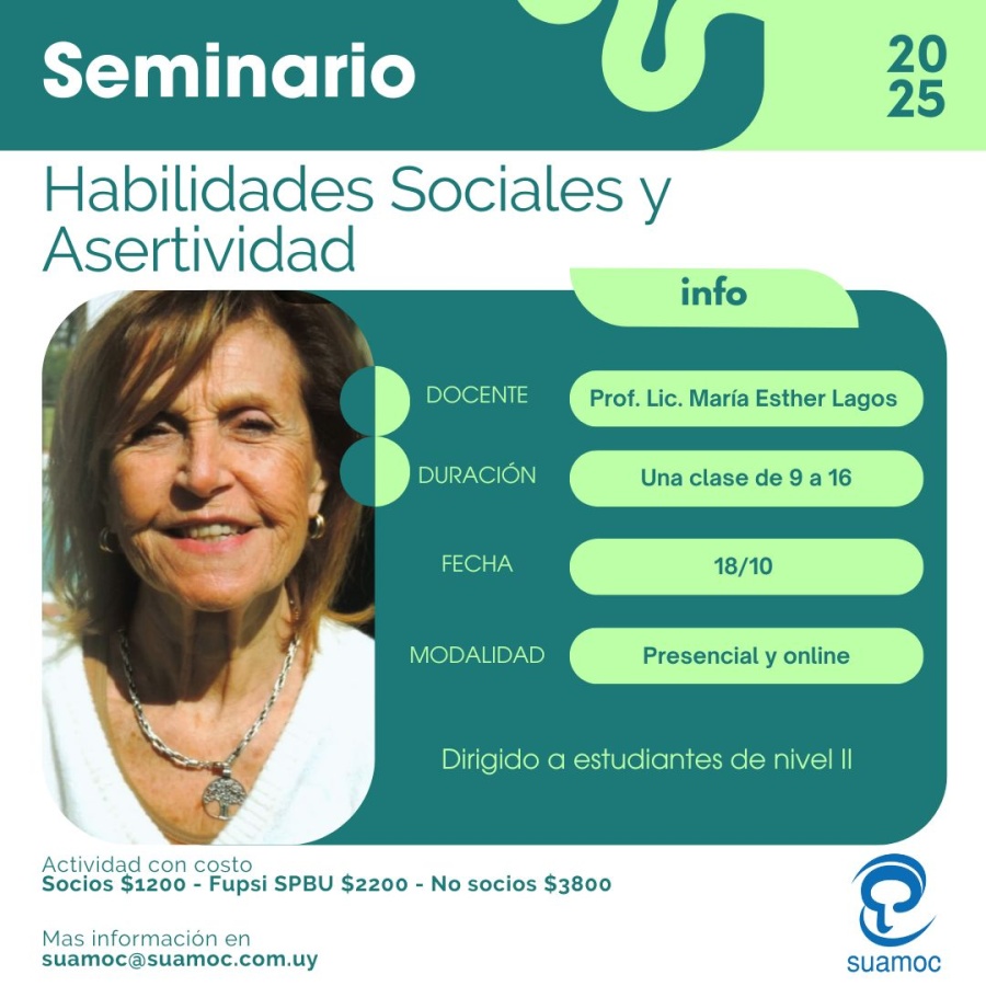Seminario: Habilidades sociales y asertividad