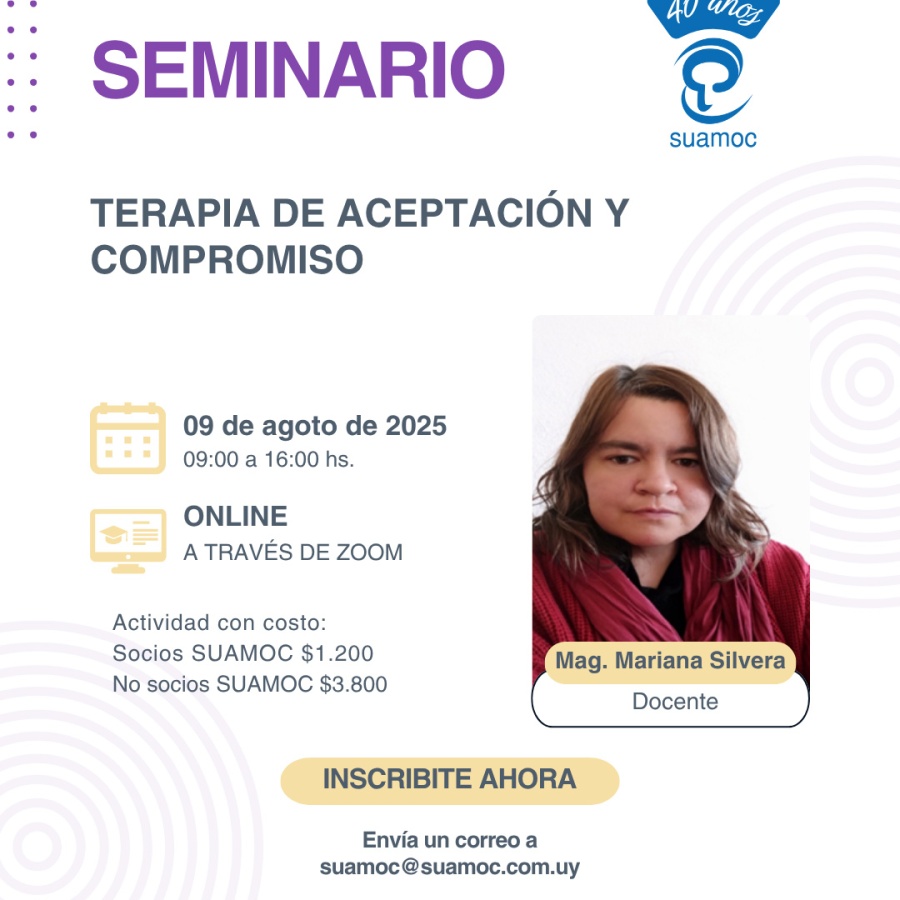 Introducci&oacute;n a la Terapia de Aceptaci&oacute;n y Compromiso (ACT)